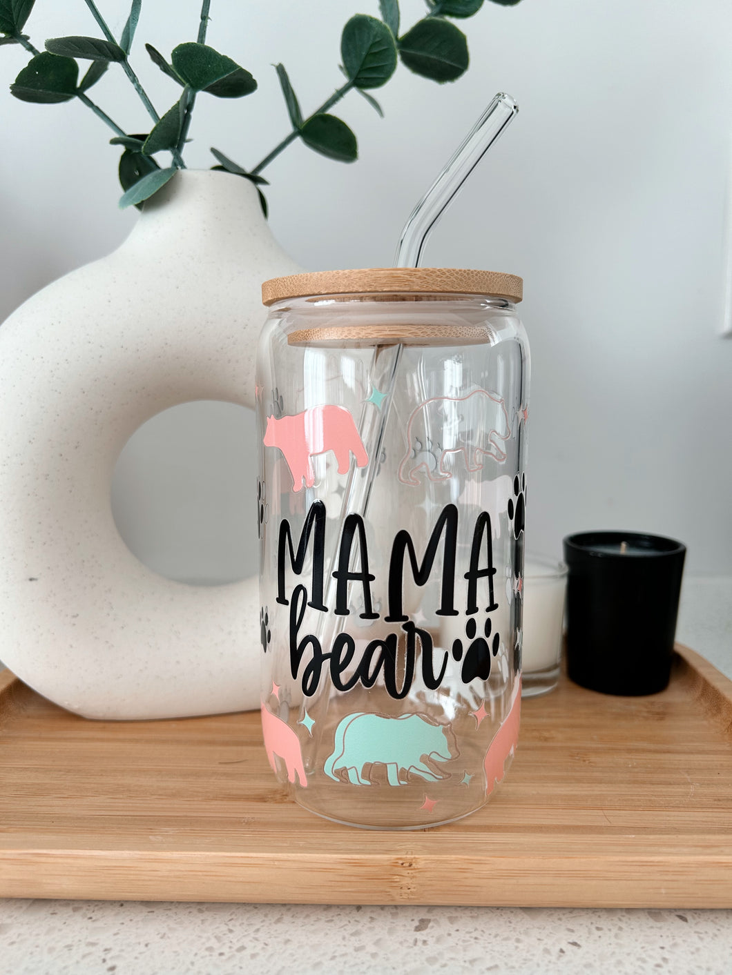 Verre « MAMA BEAR » avec ours